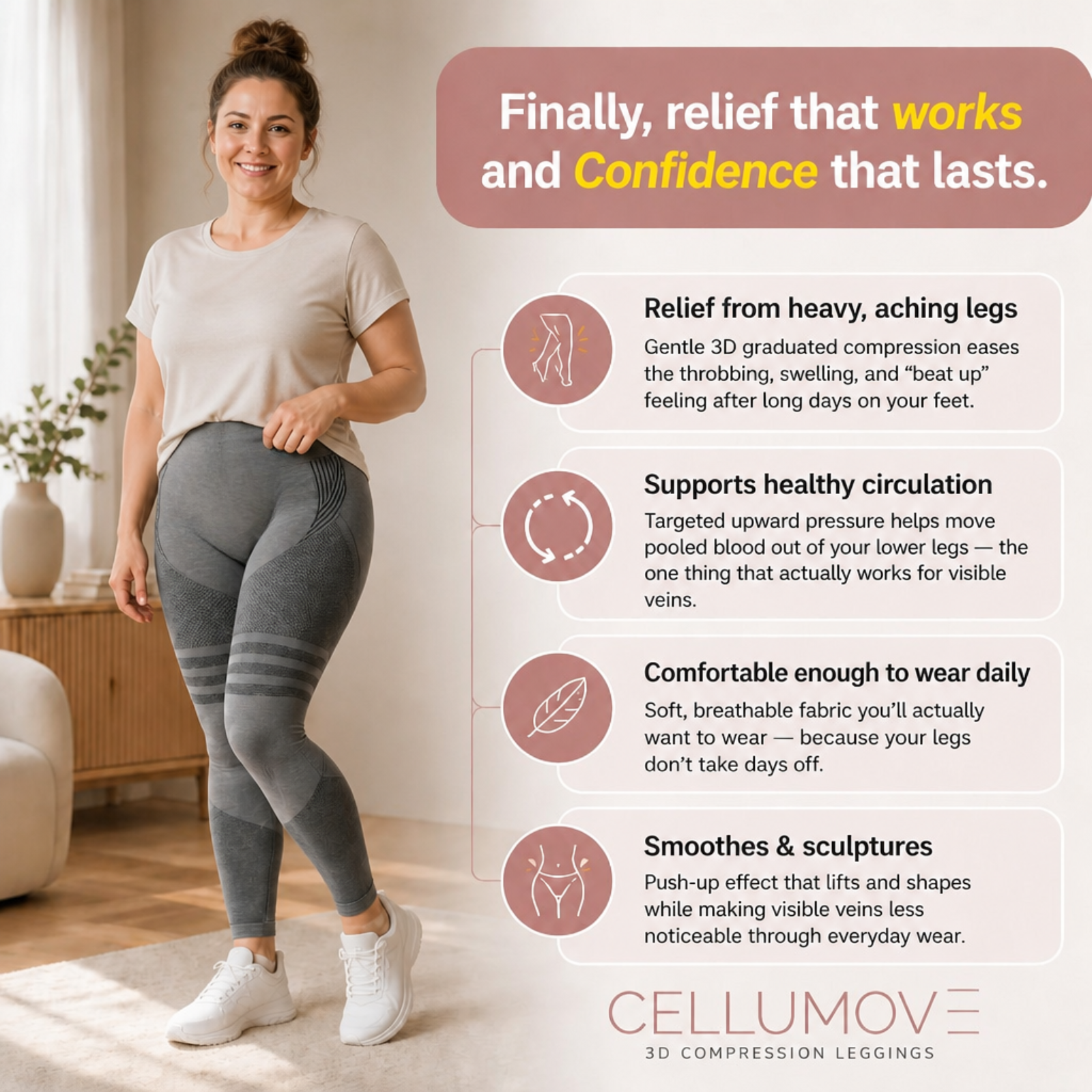 Cellumove Varicose Vein 3D Compression Legging