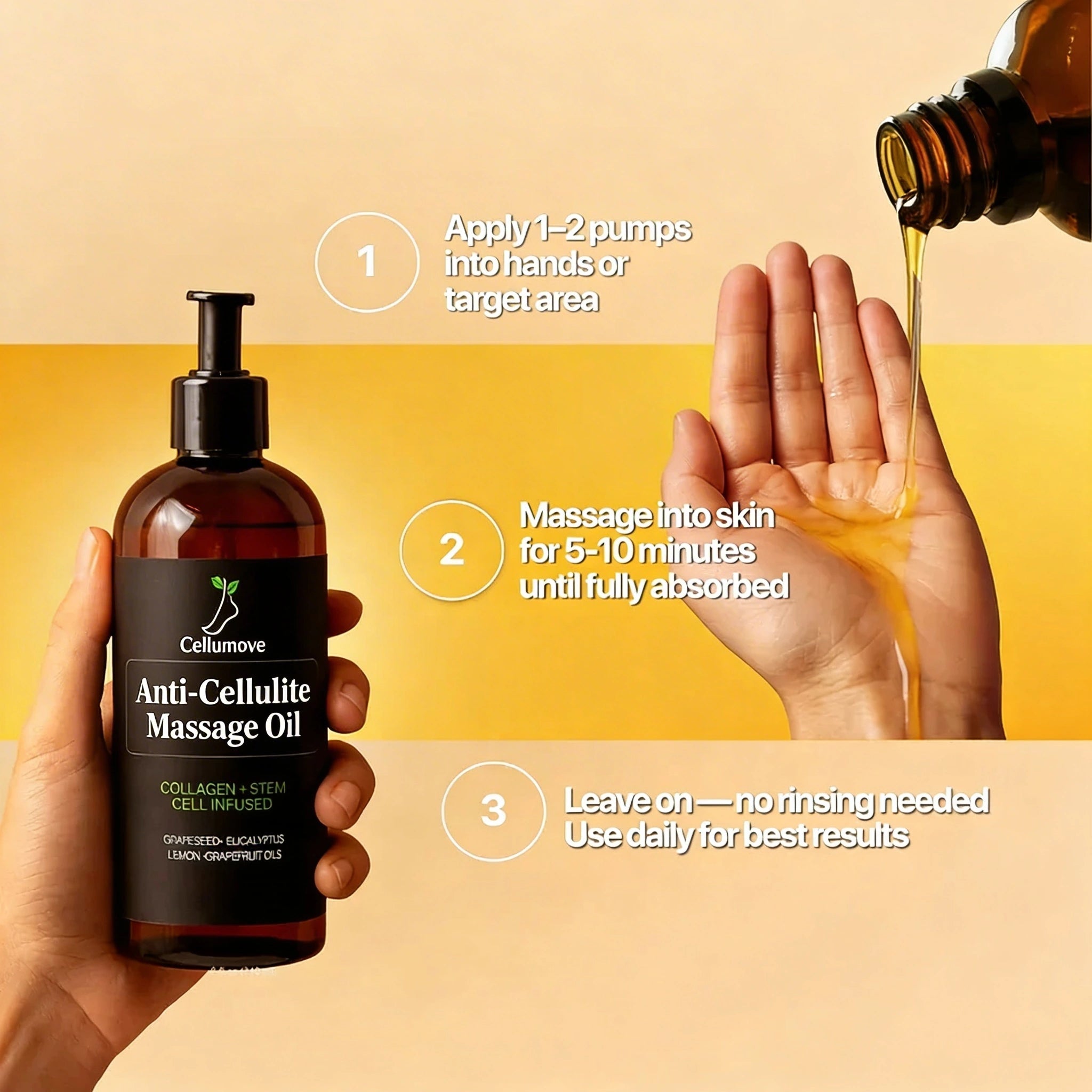 Anti-Cellulite Massage Oil 150ml - Cellumove™ Cellumove