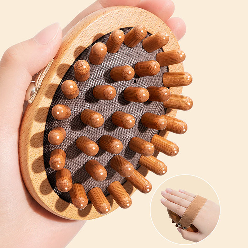 Wooden Anti-Cellulite Body Roller – Boost Circulation & Smooth Skin